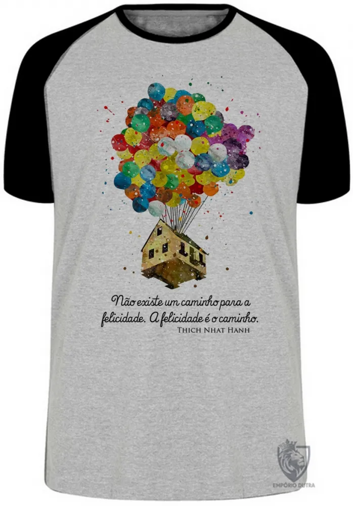Camiseta adulto ou infantil Casa balões