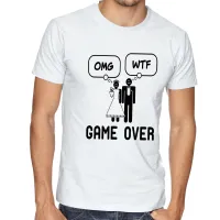 Camiseta adulto ou infantil Casamento game over engraçado - Foto 3