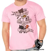 Camiseta adulto ou infantil Cat pet world gato gatinho felino - Foto 4