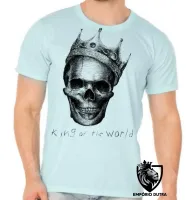 Camiseta adulto ou infantil caveira coroa rei mexicana - Foto 4