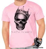 Camiseta adulto ou infantil caveira coroa rei mexicana - Foto 5
