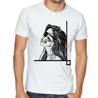 Camiseta adulto ou infantil caveira tapa olho mexicana Different is beautiful - Foto 3