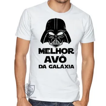 Camiseta adulto ou infantil darth vader melhor avô vovô galaxia star wars - Foto 2