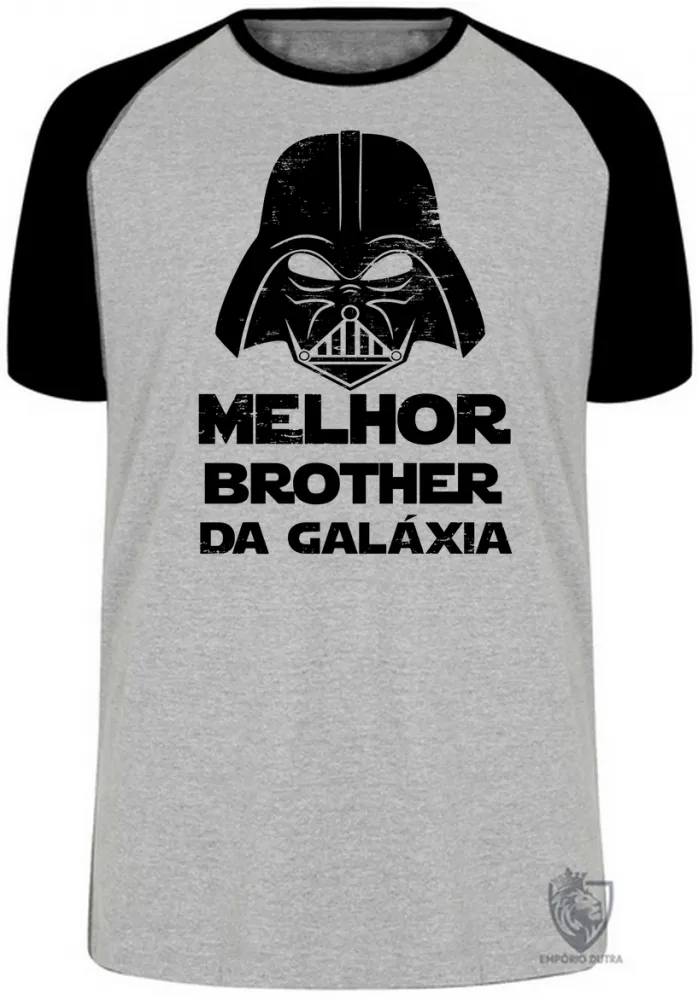 Camiseta adulto ou infantil darth vader melhor irmão brother galaxia star wars