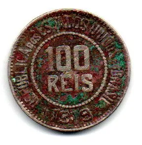 1919 - 100 Réis - Moeda Brasil - UTG