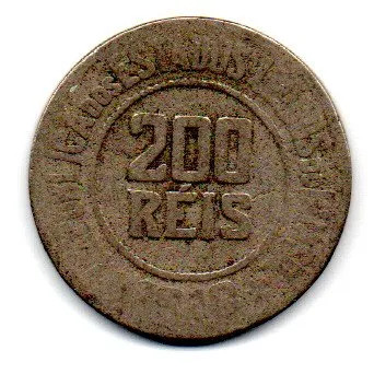 1918 - 200 Réis - Moeda Brasil - UTG