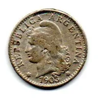 Argentina - 1903 - 5 Centavos - C/ Solda