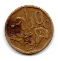 África do Sul - 1994 - 10 Cents - C/ Danos - Foto 2