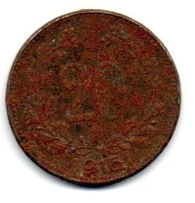 Monarquia Austro-Hungara - 1916 - 20 Heller
