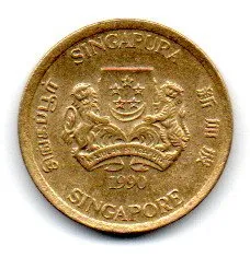 Cingapura - 1990 - 5 Cents