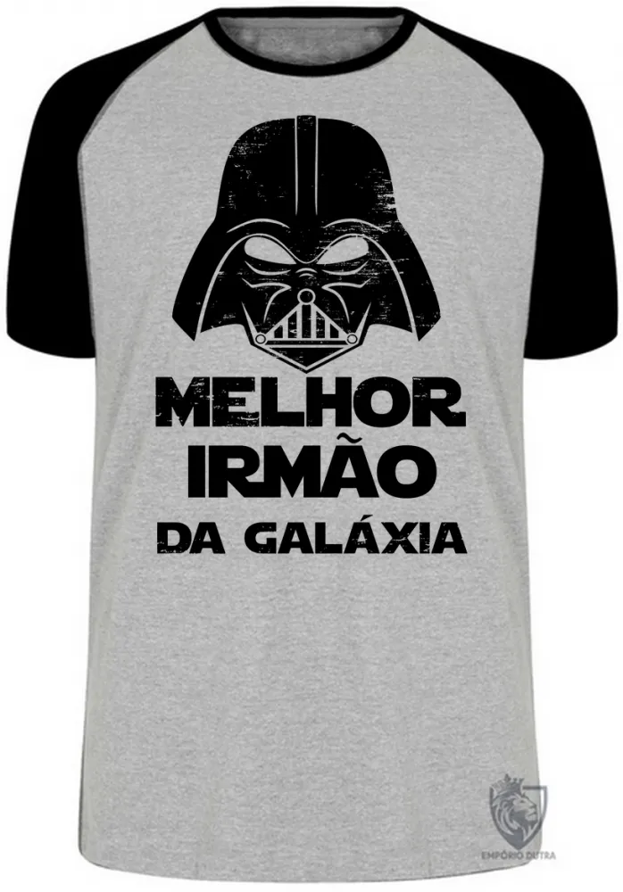 Camiseta adulto ou infantil darth vader melhor irmão galaxia star wars