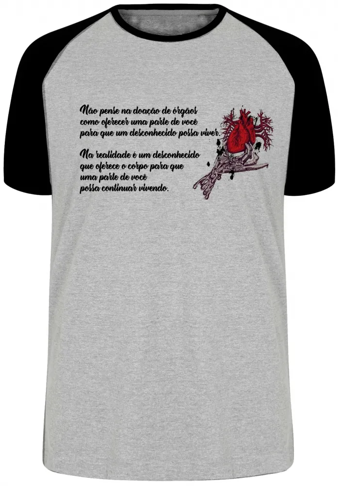 Camiseta adulto ou infantil Doação de Órgãos salva vidas