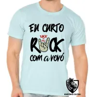 Camiseta adulto ou infantil Eu curto rock com a vovó - Foto 4