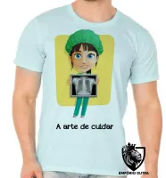 Camiseta adulto ou infantil Enfermagem arte cuidar - Foto 5