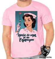 Camiseta adulto ou infantil Enfermagem injeção de amor - Foto 2