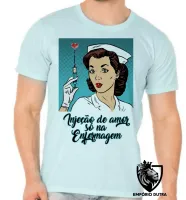 Camiseta adulto ou infantil Enfermagem injeção de amor - Foto 5
