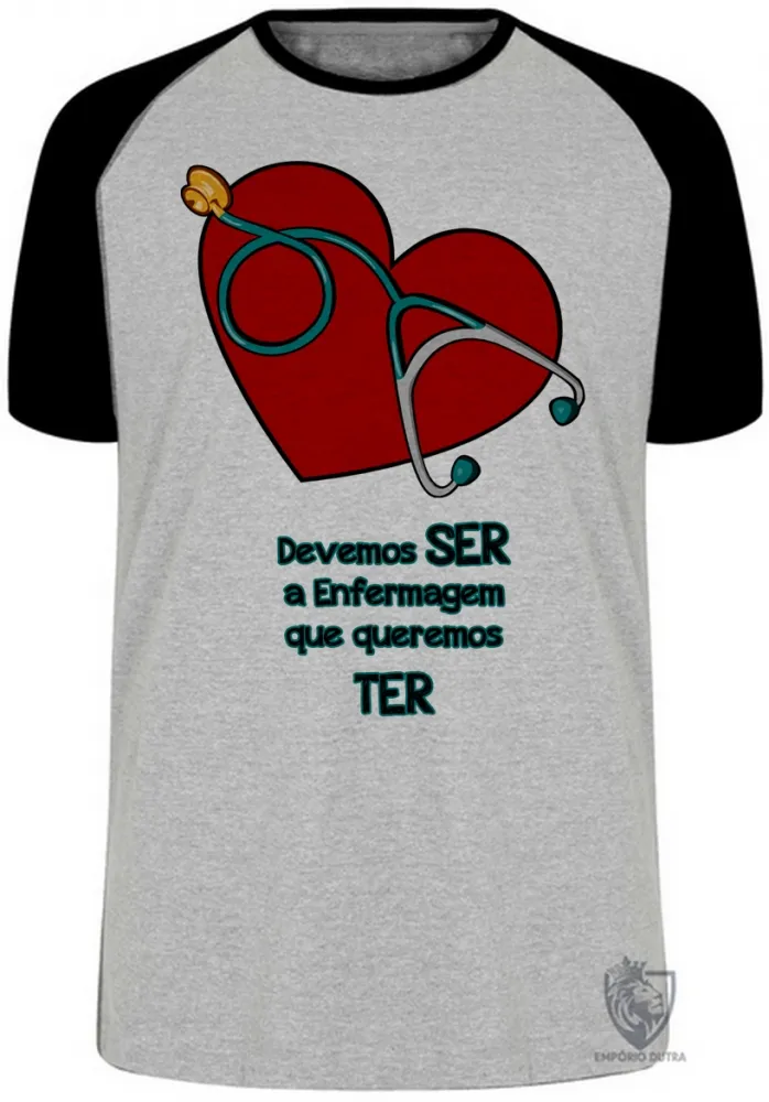 Camiseta adulto ou infantil Enfermagem ser ter Imagem