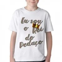 Camiseta adulto ou infantil Eu sou o Rei do pedaço - Foto 3