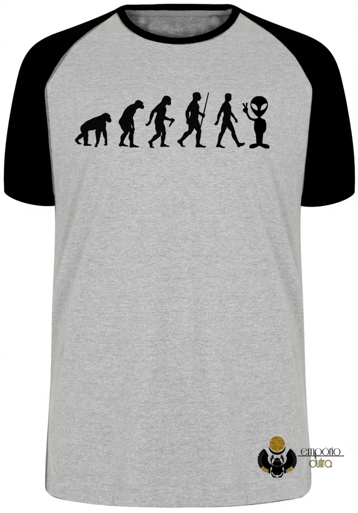 Camiseta adulto ou infantil evolução alien et ovni