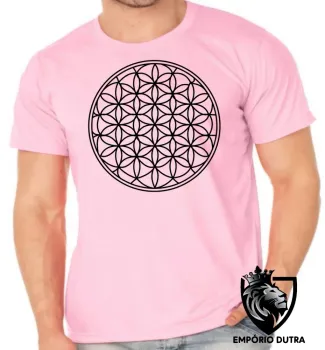 Camiseta adulto ou infantil flor da vida geometria sagrada - Foto 2