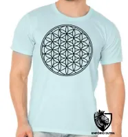 Camiseta adulto ou infantil flor da vida geometria sagrada - Foto 5