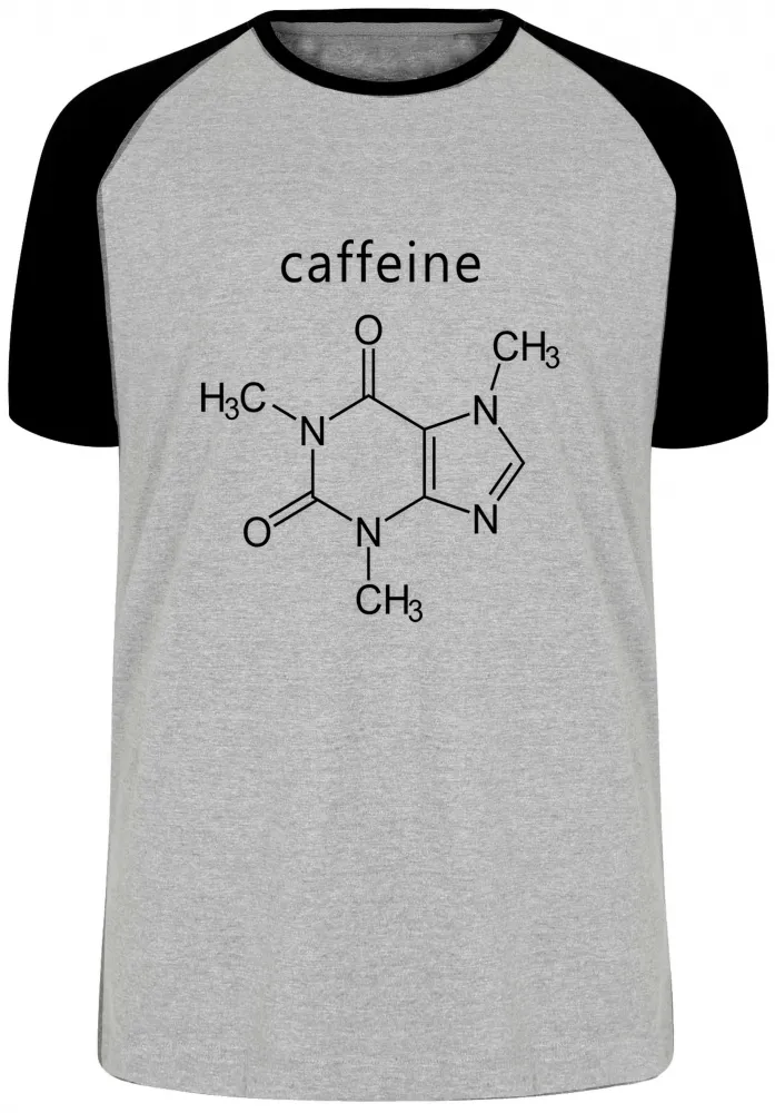 Camiseta adulto ou infantil fórmula cafeína café molecula Imagem