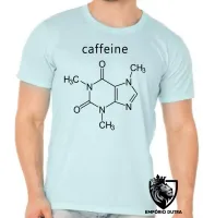 Camiseta adulto ou infantil fórmula cafeína café molecula - Foto 5