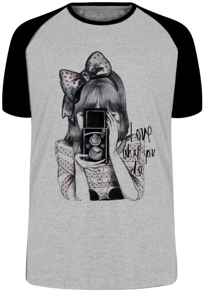 Camiseta adulto ou infantil Fotógrafo fotografia love what you do Imagem