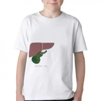Camiseta adulto ou infantil Gallstones suck figado orgão - Foto 2