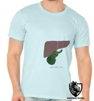 Camiseta adulto ou infantil Gallstones suck figado orgão - Foto 5
