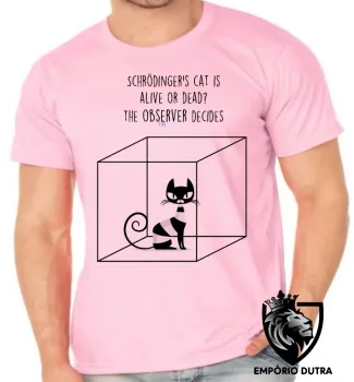 Camiseta adulto ou infantil gato schrodinger fisica quantica - Foto 2