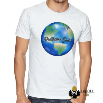 Camiseta adulto ou infantil Gratidão Gaia planeta terra - Foto 2