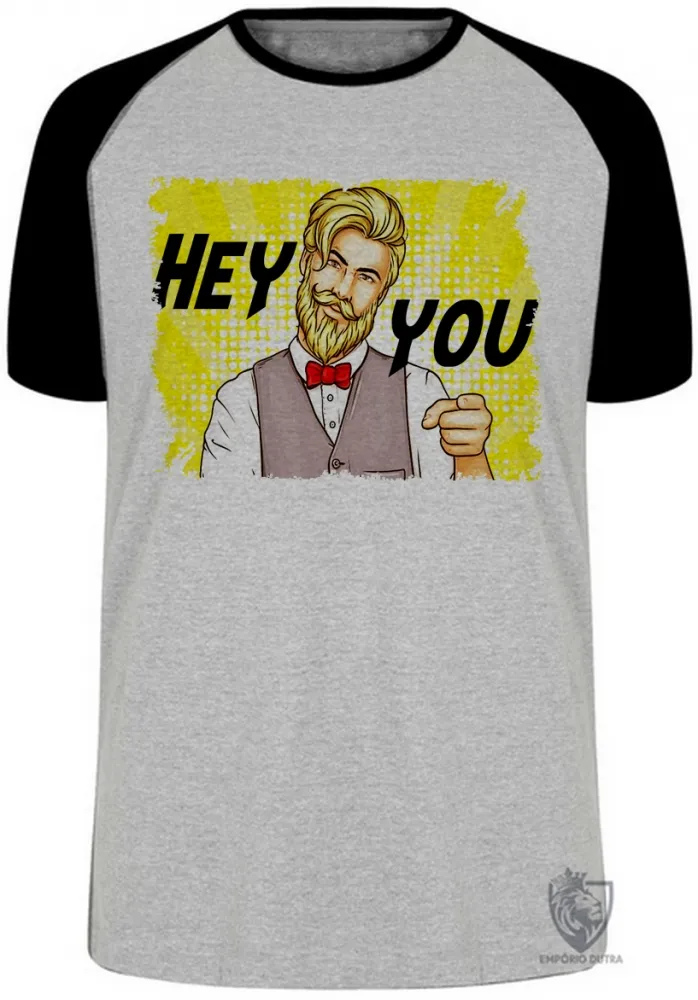 Camiseta adulto ou infantil Hipster Hey you