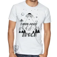 Camiseta adulto ou infantil I need more space alien et ovni - Foto 3