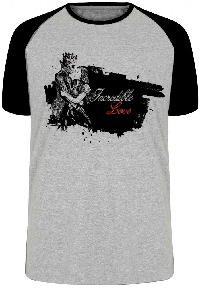 Camiseta adulto ou infantil Incredible Love caveira princesa Imagem