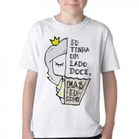 Camiseta adulto ou infantil Lado doce comi cupcake - Foto 3