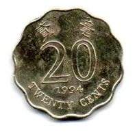 Hong Kong - 1994 - 20 Cents - Polida