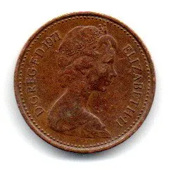 Reino Unido - 1971 - 1/2 Penny Imagem