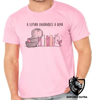 Camiseta adulto ou infantil leitura engrandece alma livro - Foto 2