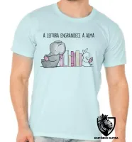 Camiseta adulto ou infantil leitura engrandece alma livro - Foto 5