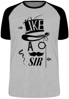 Camiseta adulto ou infantil Like sir sim senhor ingles