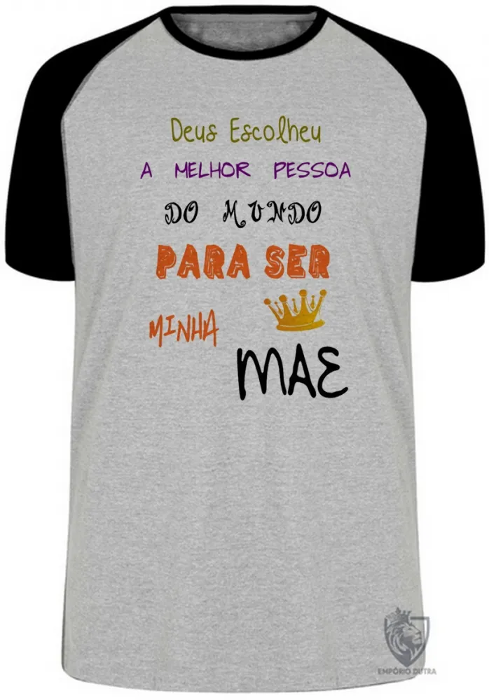 Camiseta adulto ou infantil Mãe Deus escolheu presente dia das mães Imagem