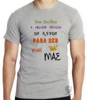 Camiseta adulto ou infantil Mãe Deus escolheu presente dia das mães - Foto 4