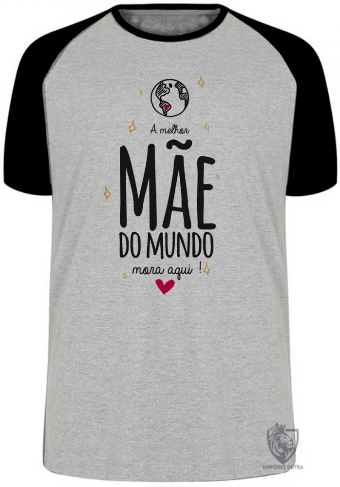 Camiseta adulto ou infantil mãe mora aqui dia das mães Imagem