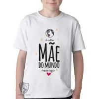 Camiseta adulto ou infantil mãe mora aqui dia das mães - Foto 3