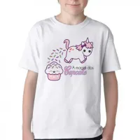 Camiseta adulto ou infantil Magia dos Cupcake unicórnio - Foto 2
