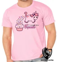 Camiseta adulto ou infantil Magia dos Cupcake unicórnio - Foto 4