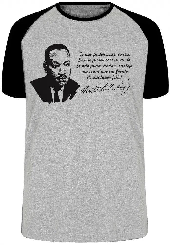 Camiseta adulto ou infantil Martin Luther King frase Imagem