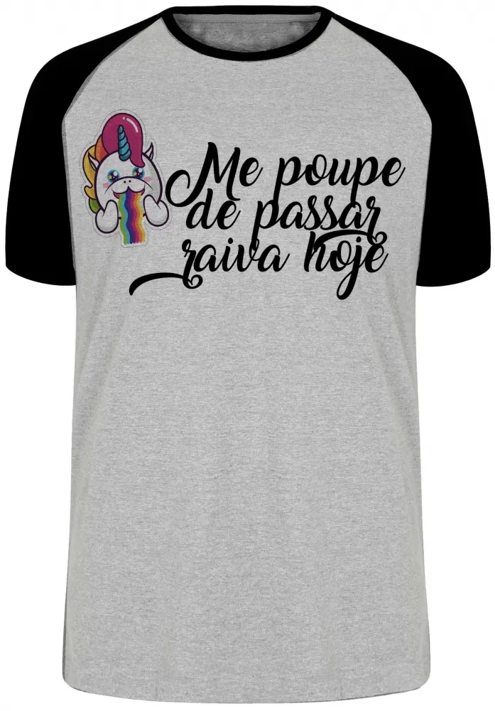 Camiseta adulto ou infantil Me poupe raiva hoje unicórnio bipolar Imagem