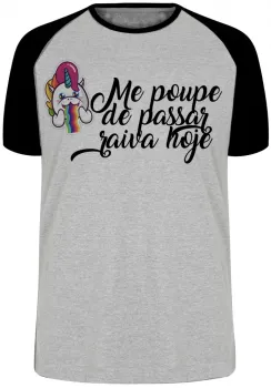 Camiseta adulto ou infantil Me poupe raiva hoje unicórnio bipolar